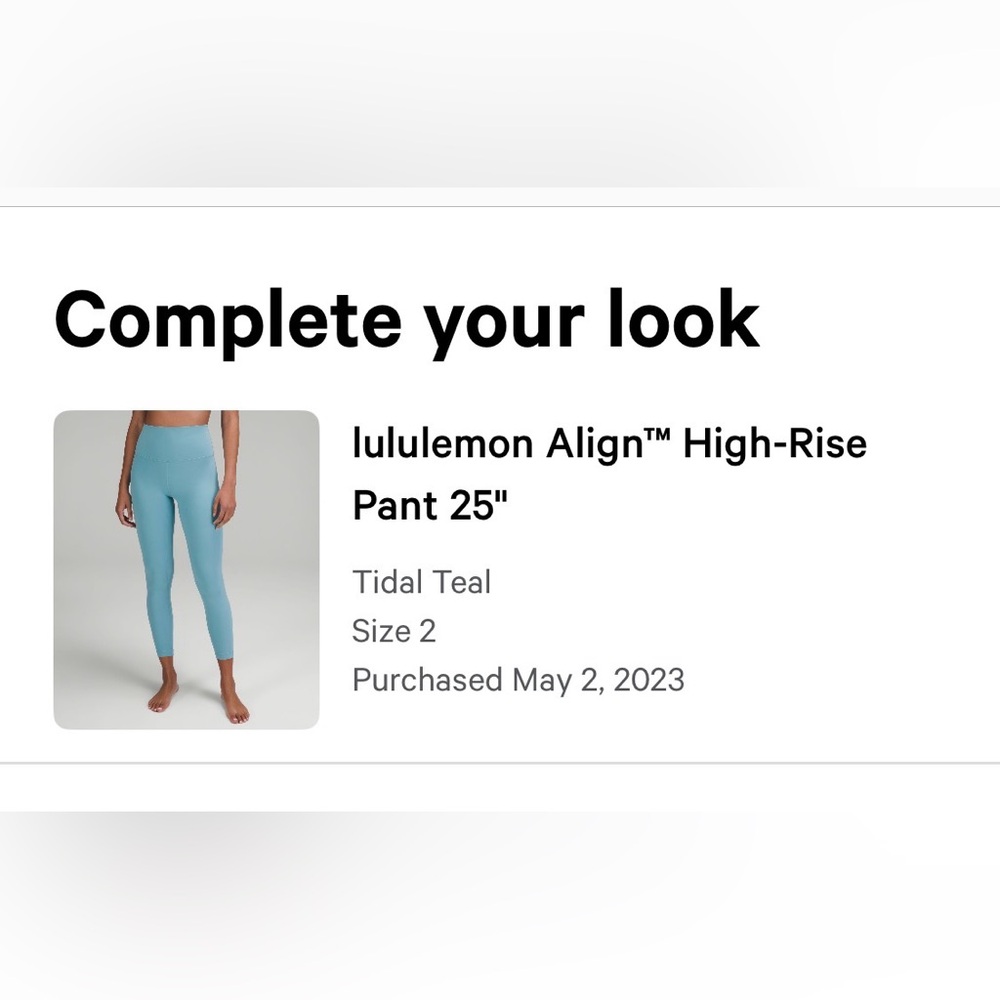 Lululemon Align High-Rise Pant 25" in Tidal Teal